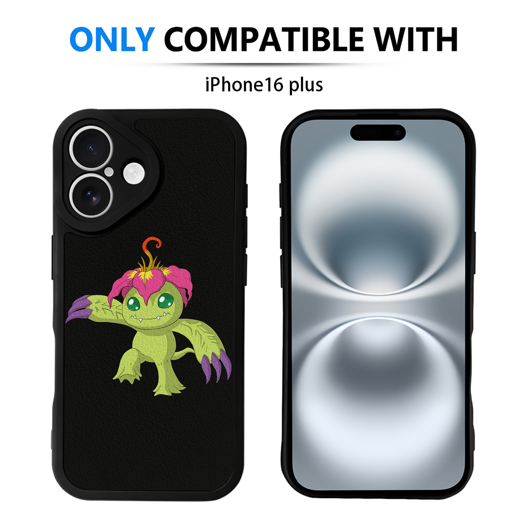 （画像用） Digimon デジタルモンスター/デジモン 【iPhone 16シリーズ対応】シリコンスマホケース（レザー調） 材質：シリコン